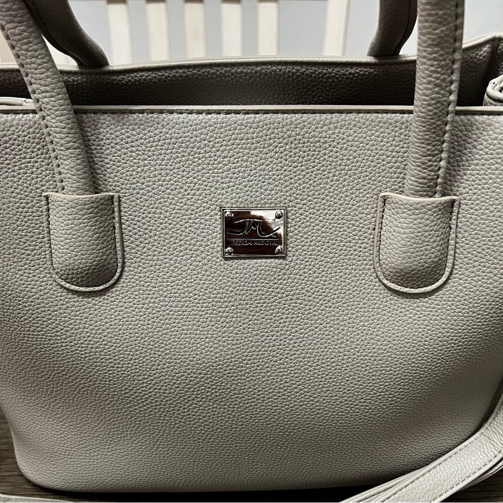 Jessica Moore Grey handbag with Crossbody Straps